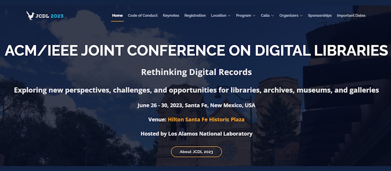 ACM-JEEE2023 joint conference on digital libraries, 26 – 30 giugno